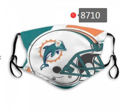 NFL 2020 Miami Dolphins  Dust mask with filter->nfl dust mask->Sports Accessory